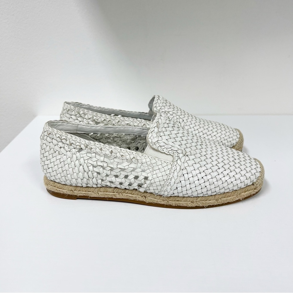 Michael Kors Collection Toni‎ Espadrilles Flat in Optic White 38 Leather